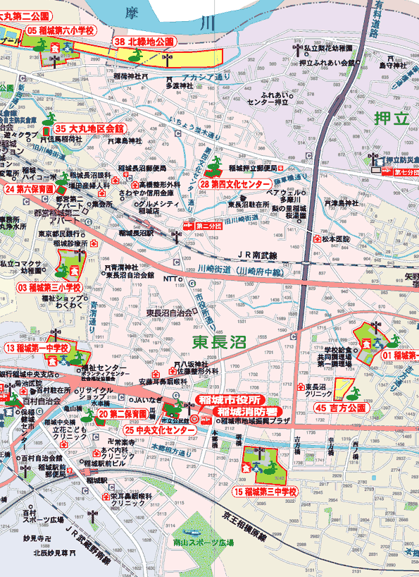 防災マップ画像東長沼地区